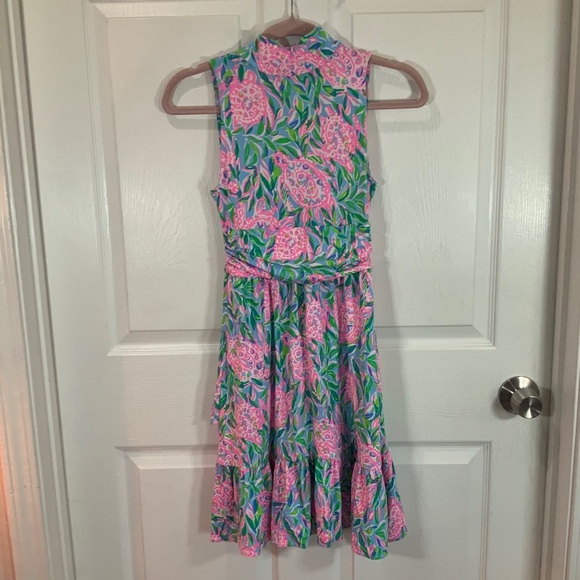 Lily Pulitzer Annalise Sleeveless Ruffle Dress Size XXS - Picture 6 of 10